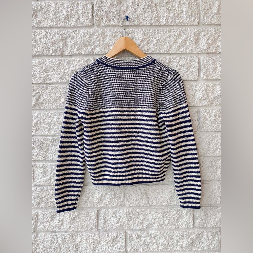 NWT $448 Frame Compact Stripe Cardigan - Picture 6 of 7